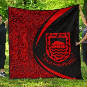 Tuvalu Coat Of Arms Polynesian Premium Quilt  Circle Style  04 J2  Quilt